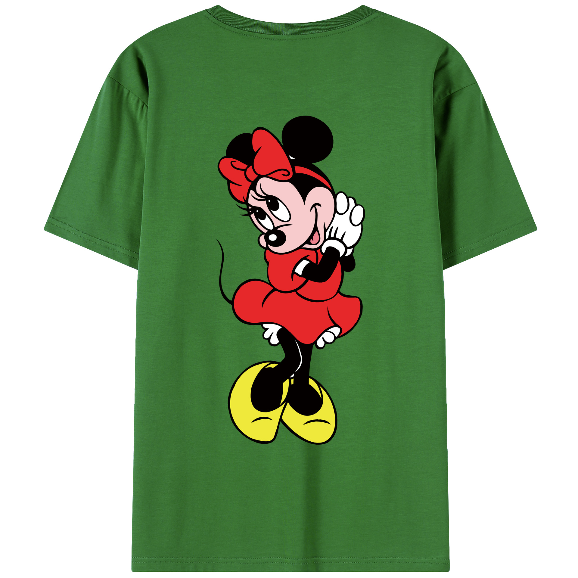 （画像用） ミッキーマウス Mickey Mouse レディース半袖Tシャツ(バックプリント)